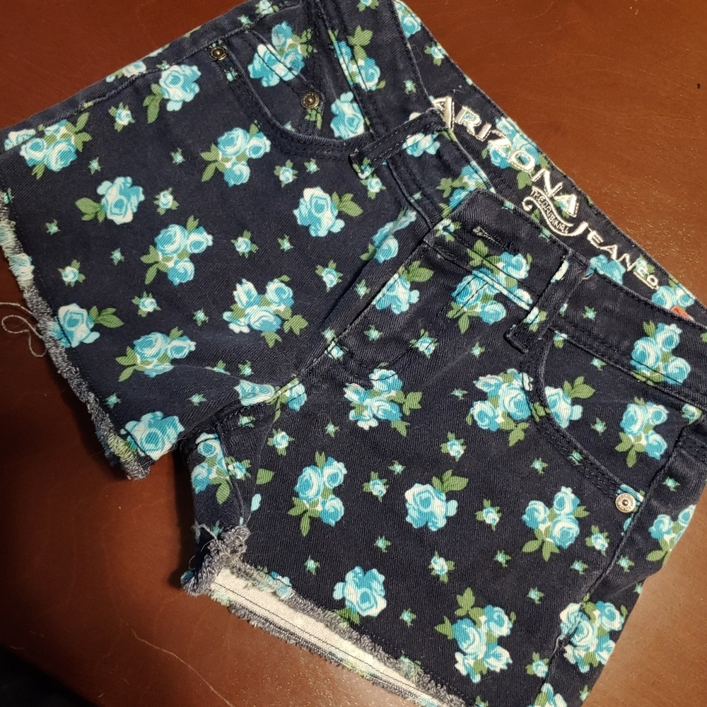 Navy Floral Shorts